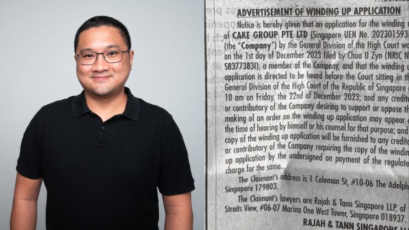 Cake Group Co-Founder U-Zyn Chua Wants Company Wound Up, Julian Hosp Disputes