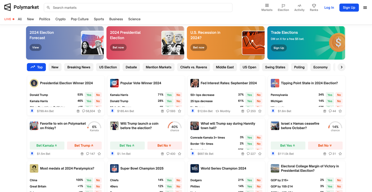 Bloomberg Terminal Integrates Polymarket Election Data
