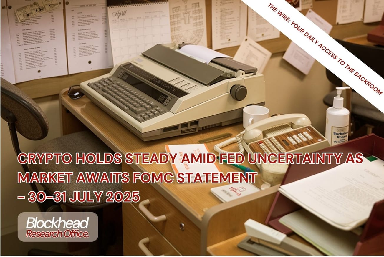 Crypto Holds Steady Amid Fed Uncertainty as Market Awaits FOMC Statement