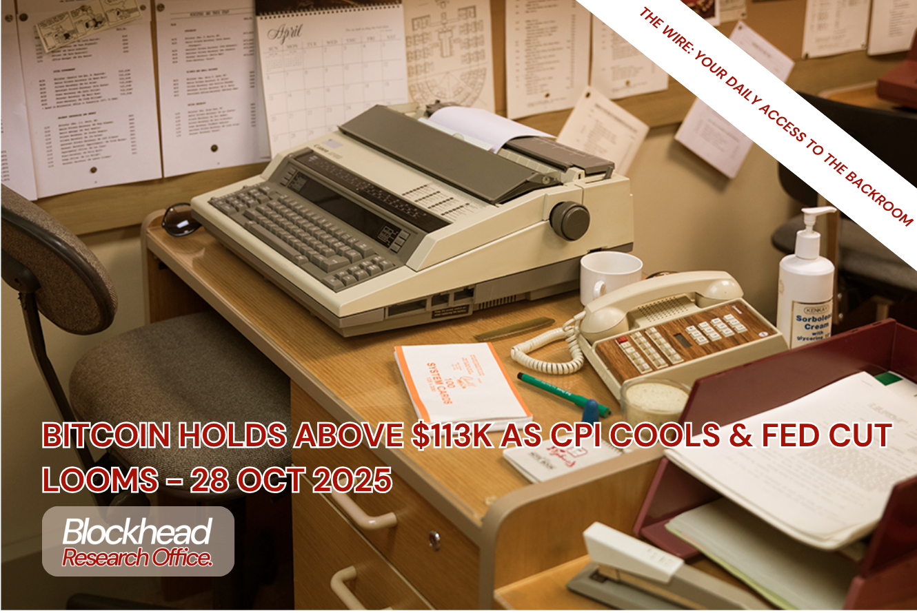 Bitcoin Holds Above $113k as CPI Cools & Fed Cut Looms