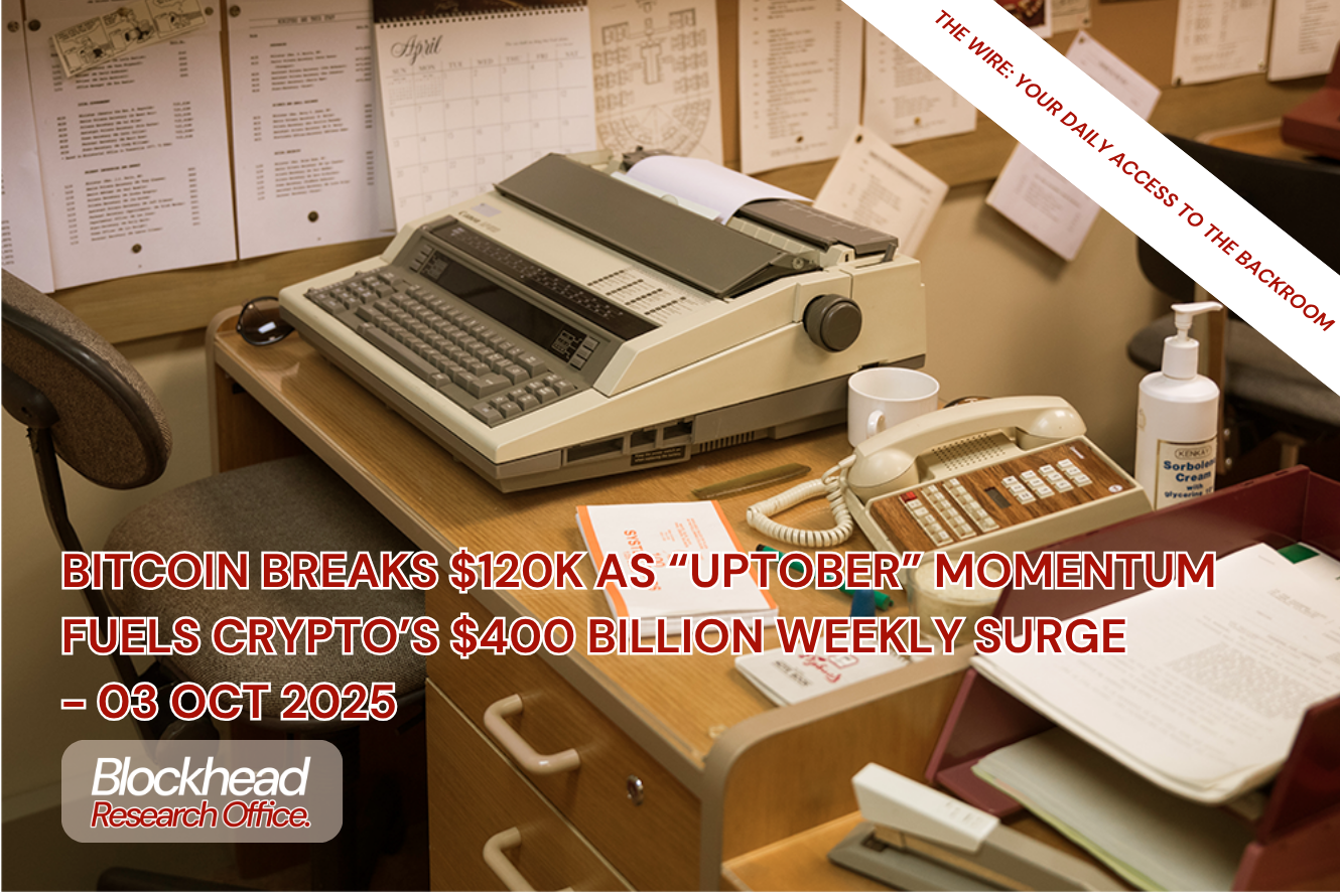 Bitcoin Breaks $120K as “Uptober” Momentum Fuels Crypto’s $400 Billion Weekly Surge