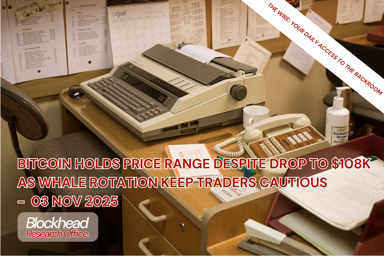 Bitcoin Holds Price Range Despite Drop to $108K as Whale Rotation Keep Traders Cautious