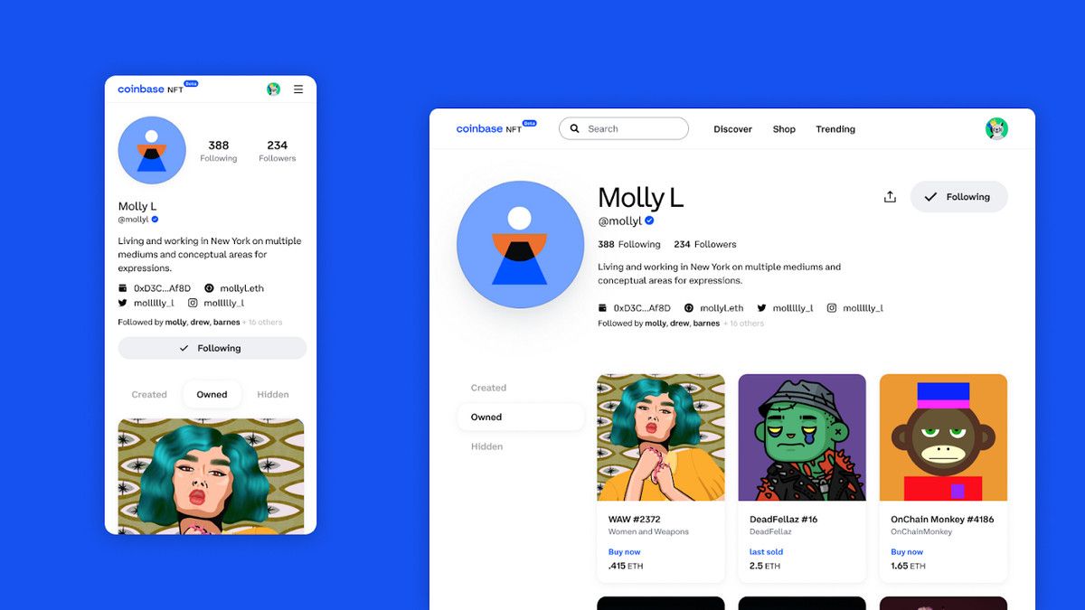 Coinbase Debuts Social Media-Style NFT Marketplace
